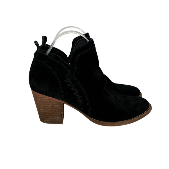 Sam Edelman Shoes Womens Size 9 Black Suede Side Zip‎ Ankle Booties Comfy - Picture 3 of 15